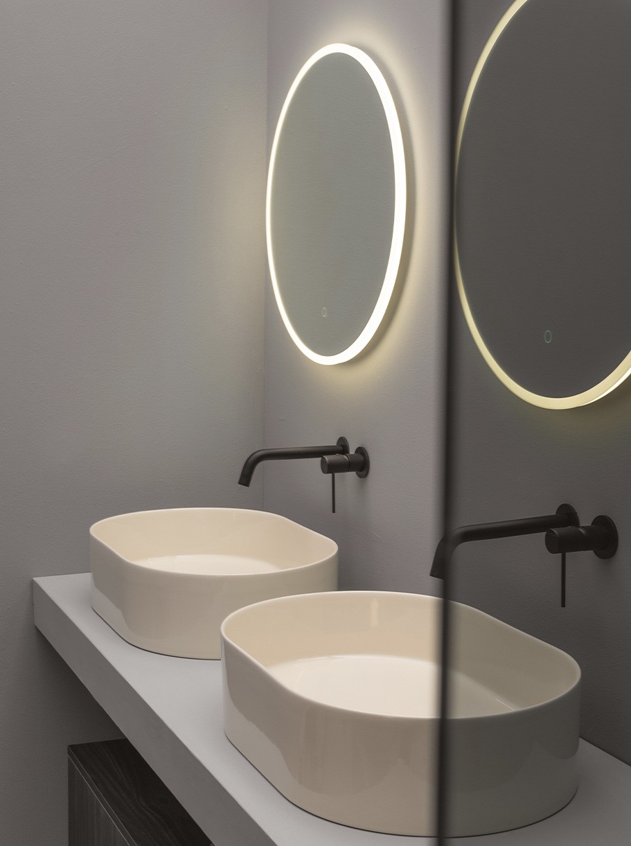 AXA Mate Oval counter-top basin terra glossy  60x40 cm