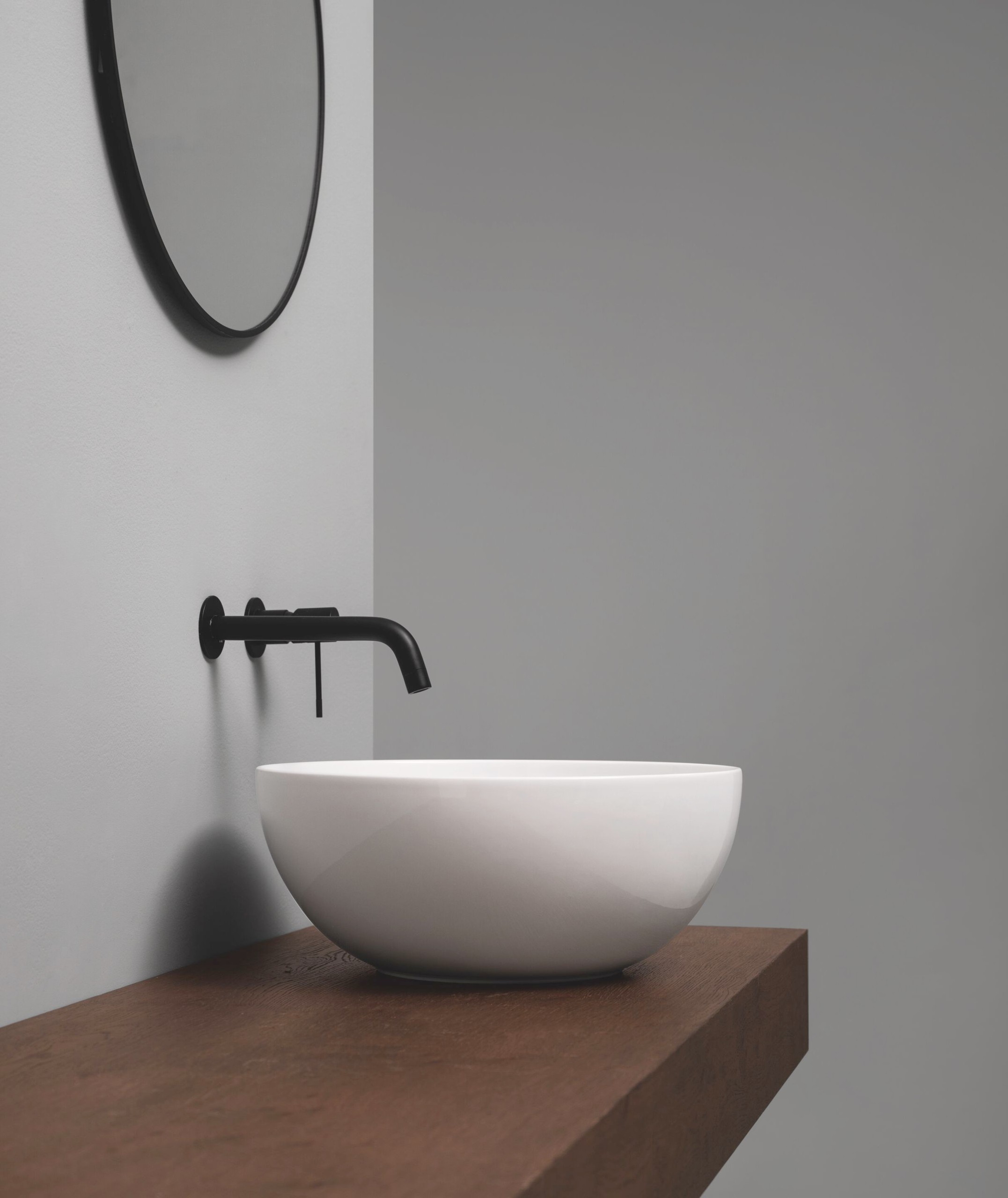 AXA Ciotola Counter-top basin Ø 44 cm white glossy