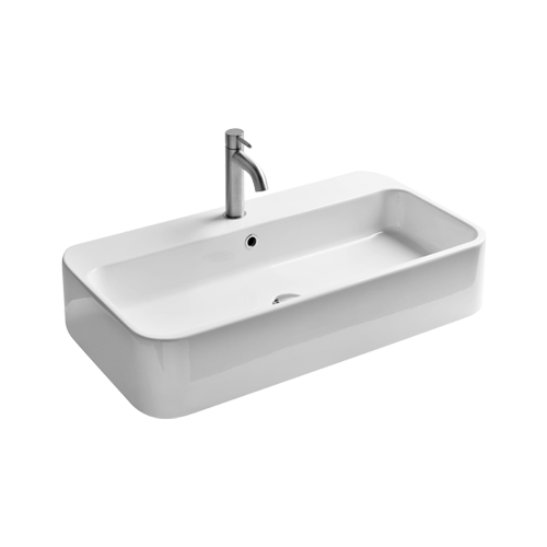 AXA Cosa Wall-hung basin 80x45 cm lago glossy