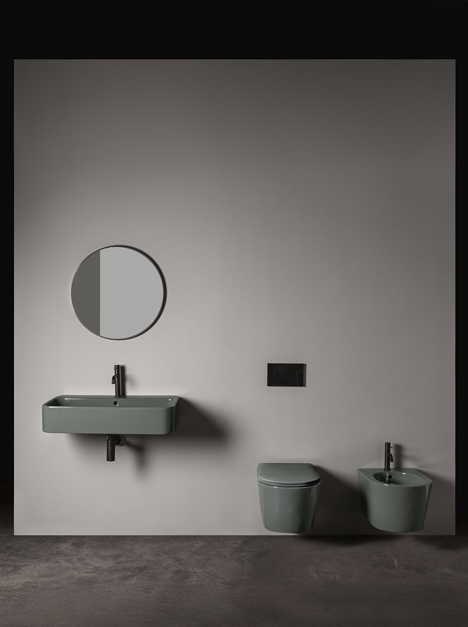 AXA Cosa Wall-hung basin 80x45 cm lago glossy