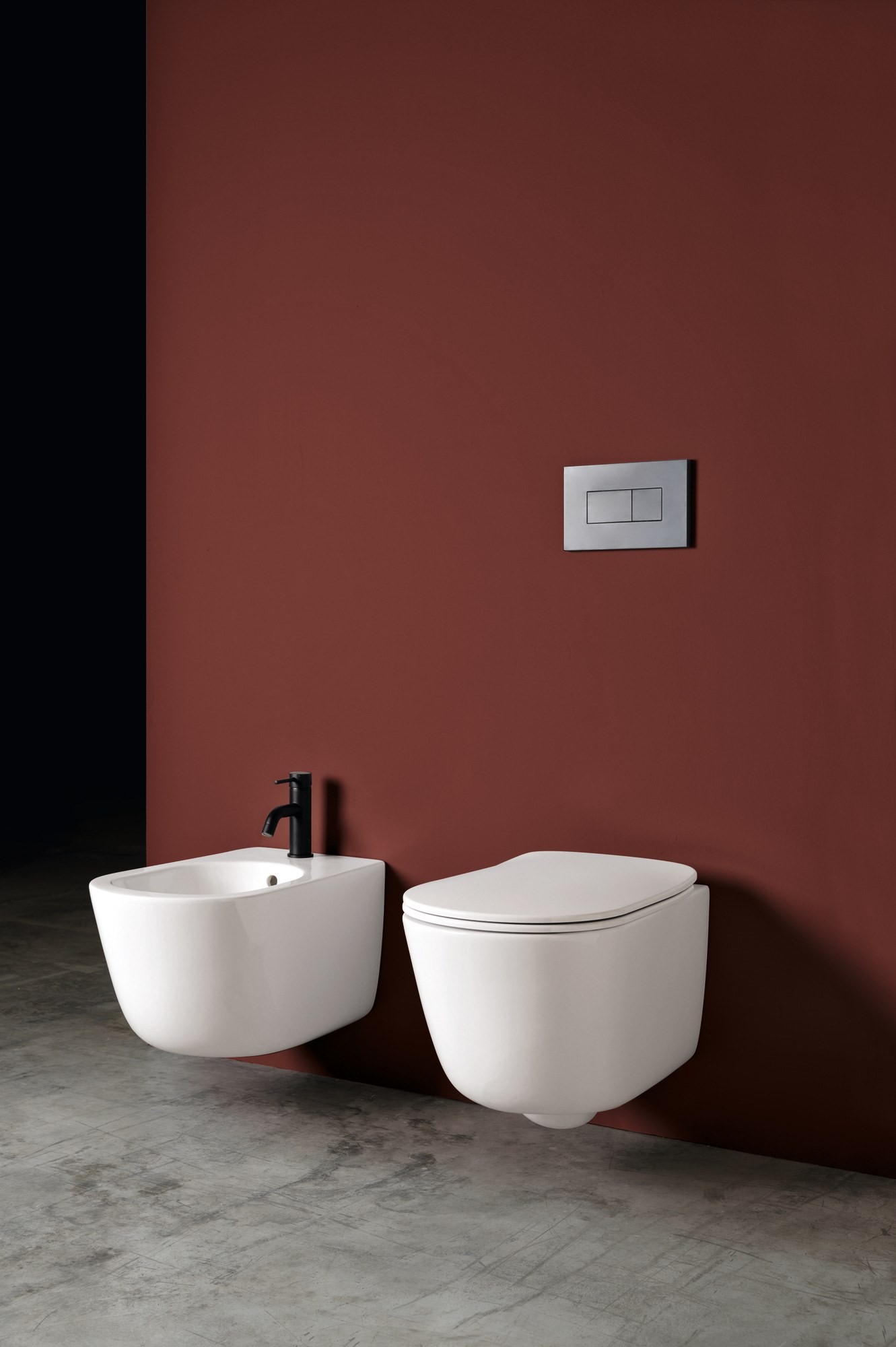 AXA Eva Wall hung bidet 55x36 cm white glossy