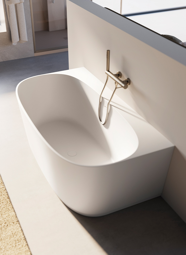 Colacril Sovana BTW solid surface bathtub 160x84x55 cm