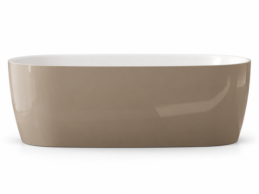 Colacril Matera Acrylic freestanding bathtub 170x80x60 cm glossy terra