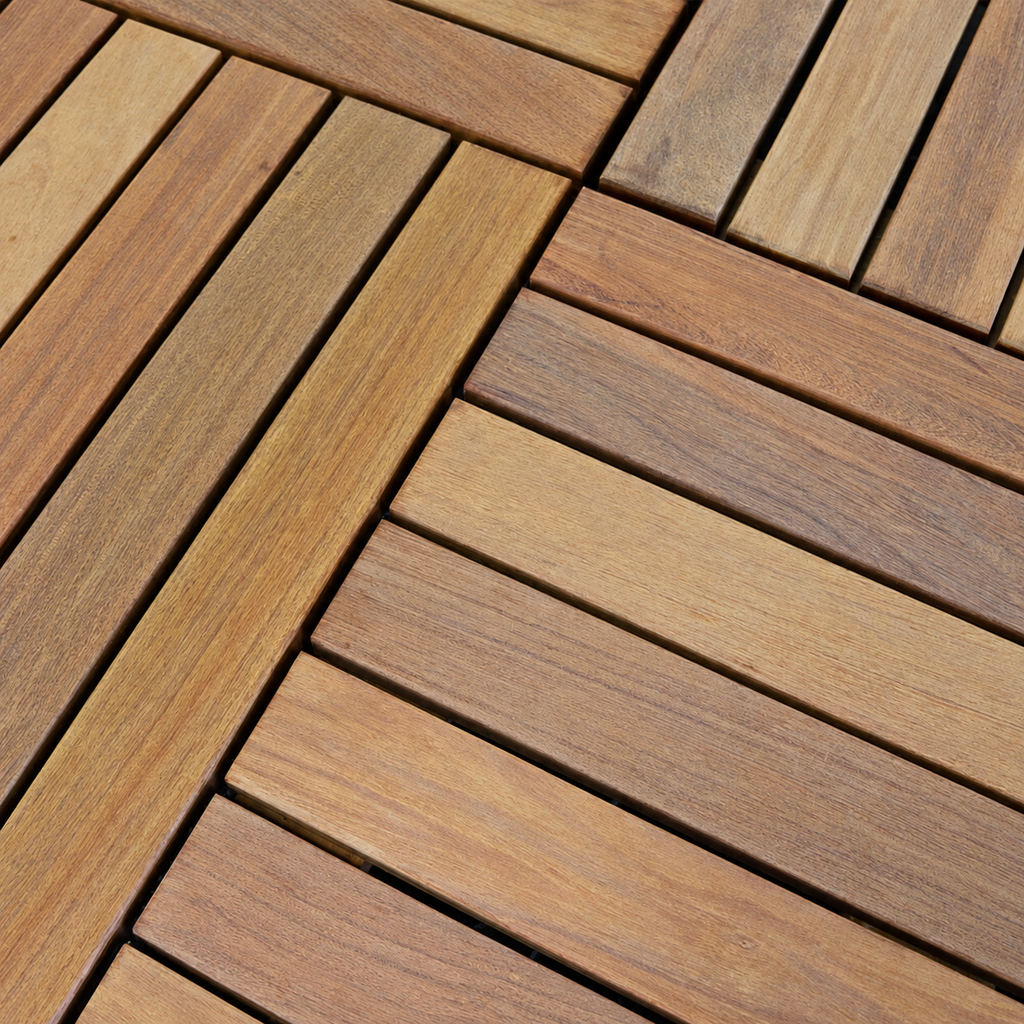 Deck Expert — Natural Garapa decking close-up-1