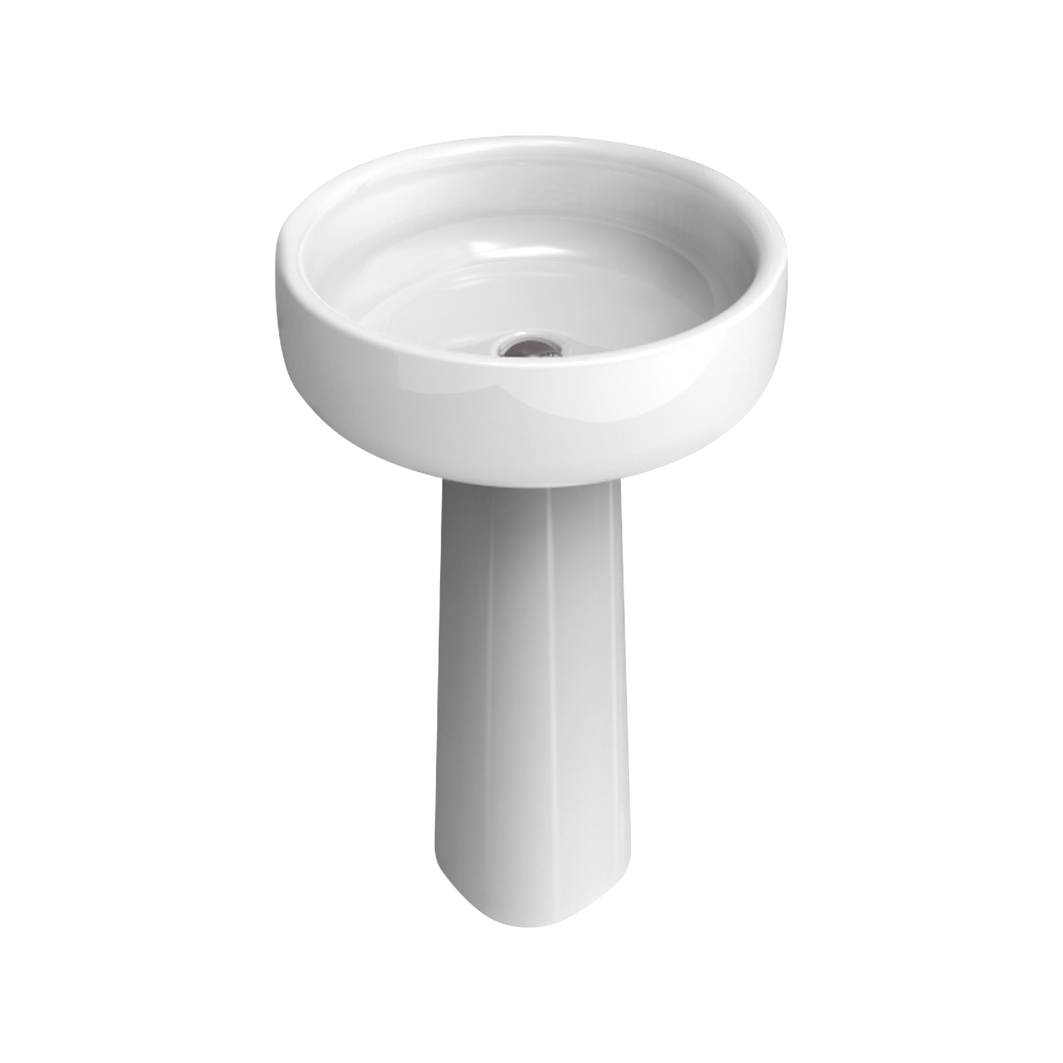 Flaminia Bonola Freestanding basin 50 cm white glossy