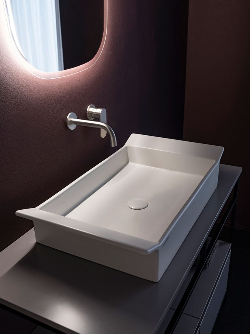 Flaminia Box Counter-top basin 60 cm latte matt