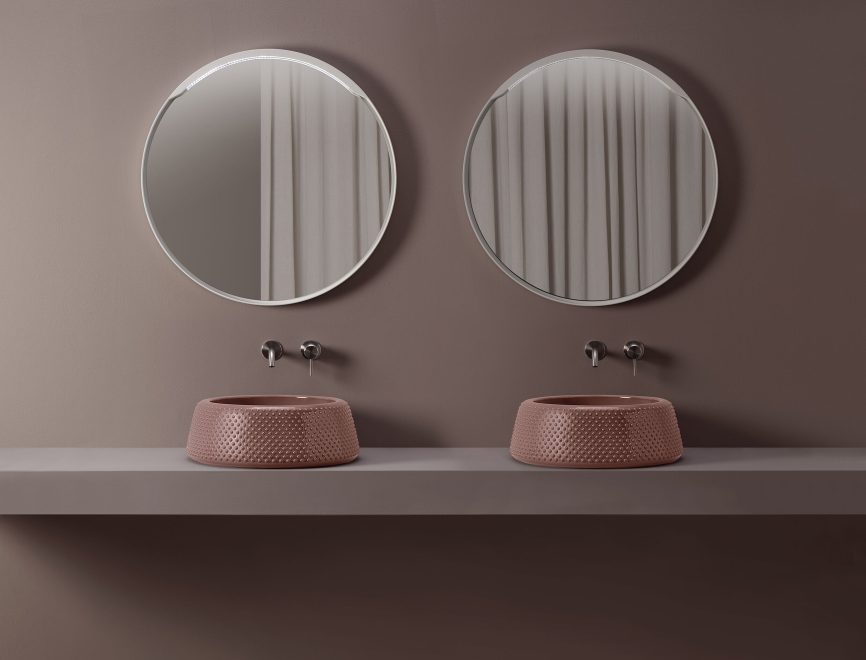 Flaminia Falala Counter-top basin 46 cm terracotta