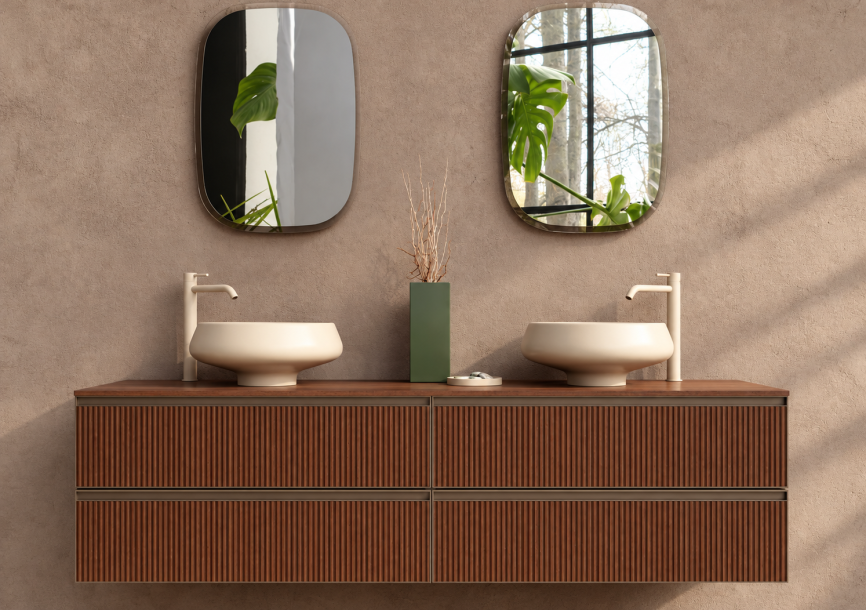 Flaminia Hasu Counter-top basin 44 cm argilla matt