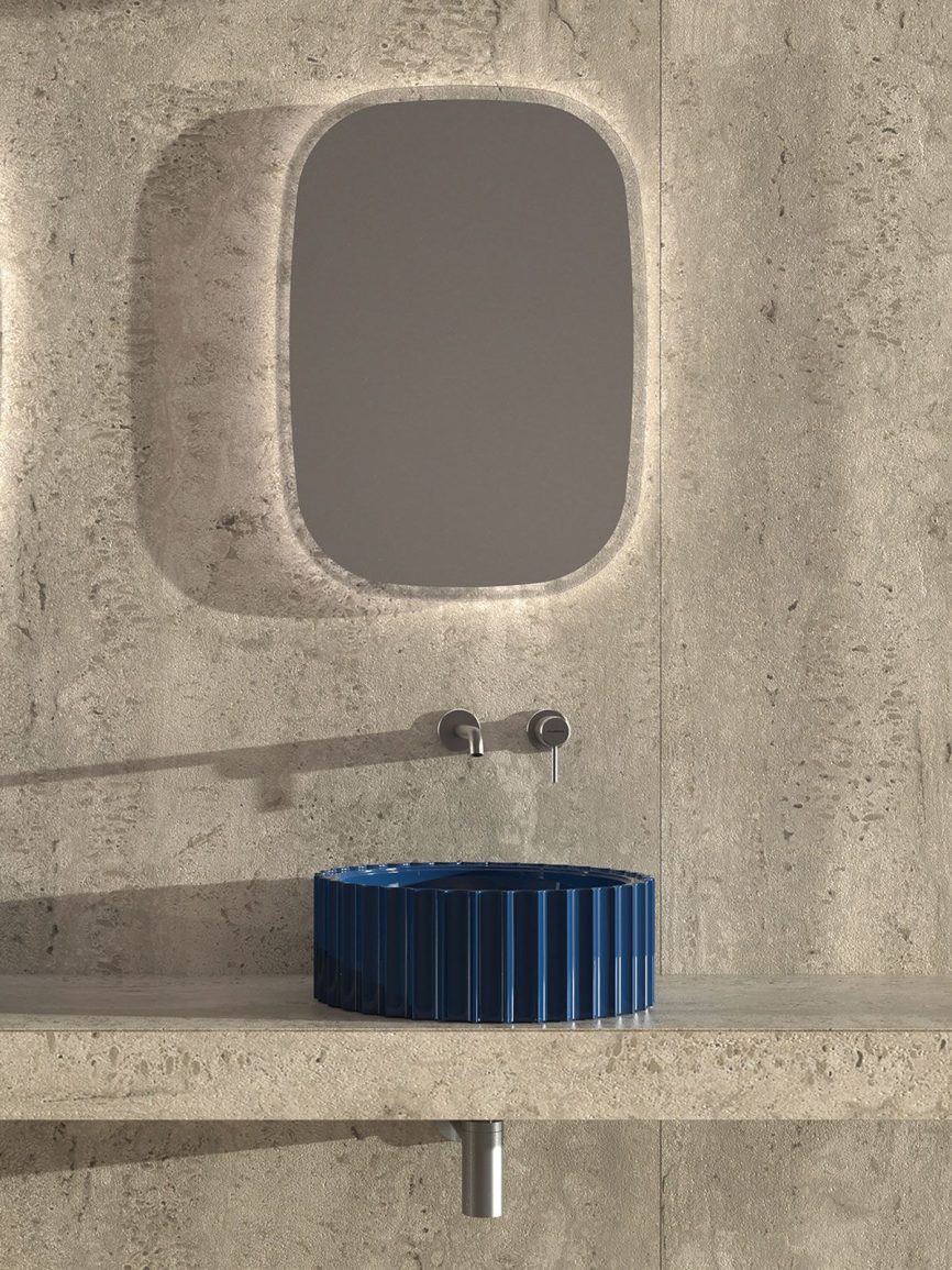 Flaminia Settecento Counter-top basin 44 cm topazio glossy