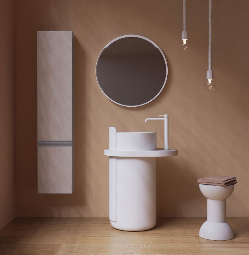 Flaminia Norma Freestanding basin 70x50 cm latte matt