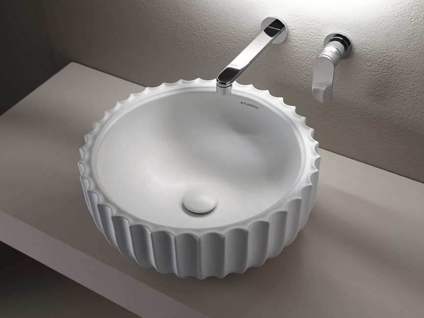 Flaminia Settecento Counter-top basin 44 cm latte matt