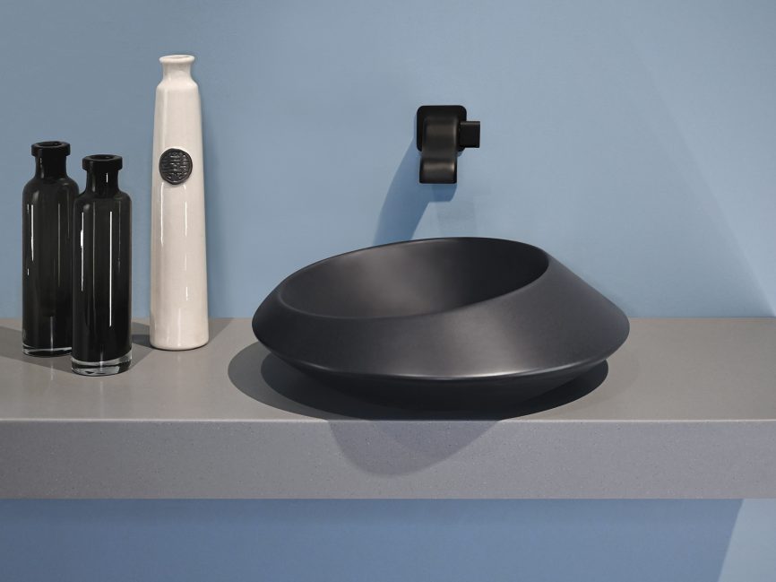 Flaminia Spire Counter-top basin 58 cm carbone matt