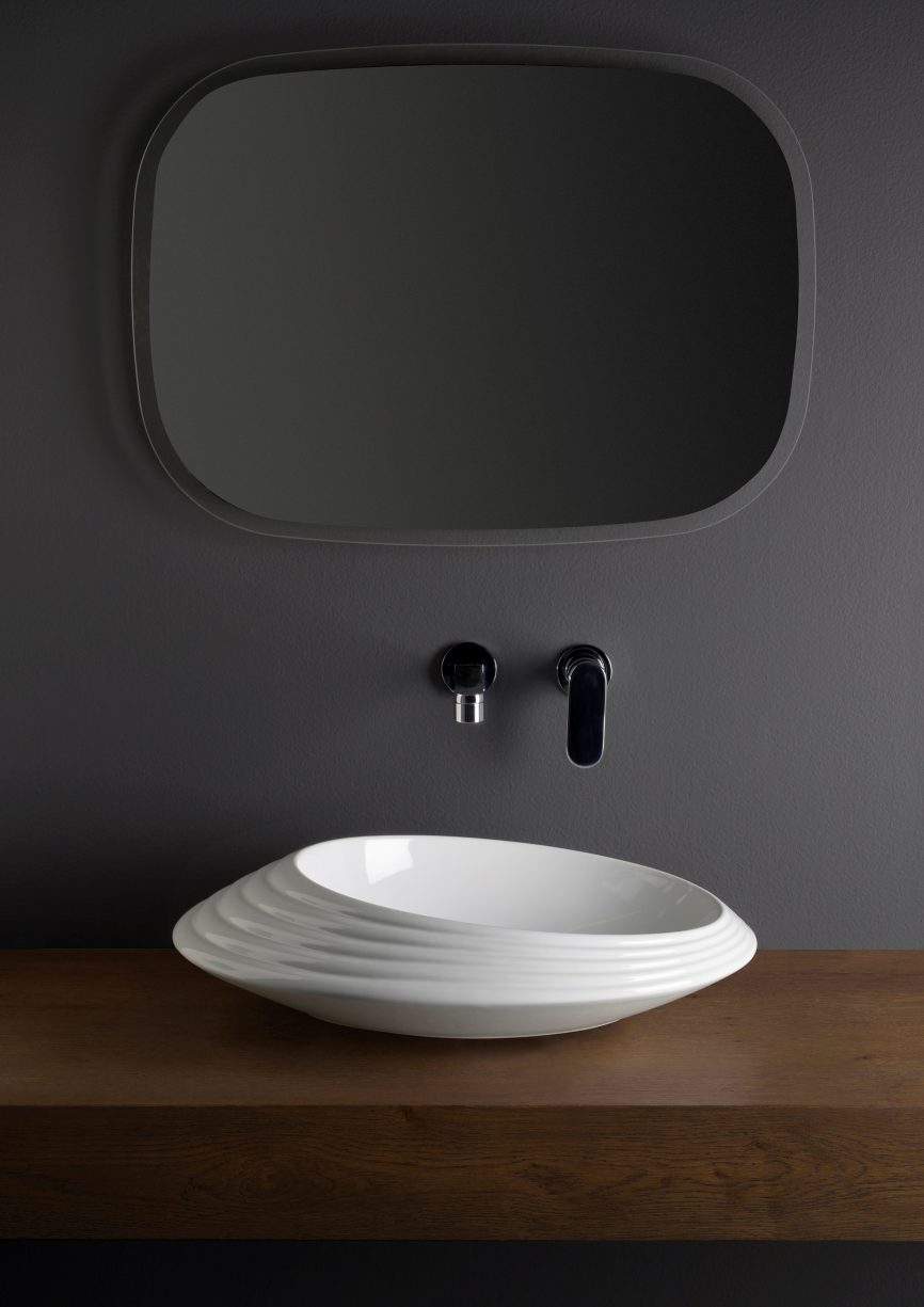Flaminia Spire Counter-top basin 48 cm topazio glossy