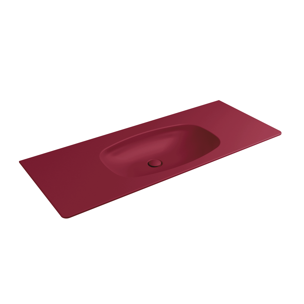 Flaminia Nudaflat Wall-hung basin 120 cm rosso rubens