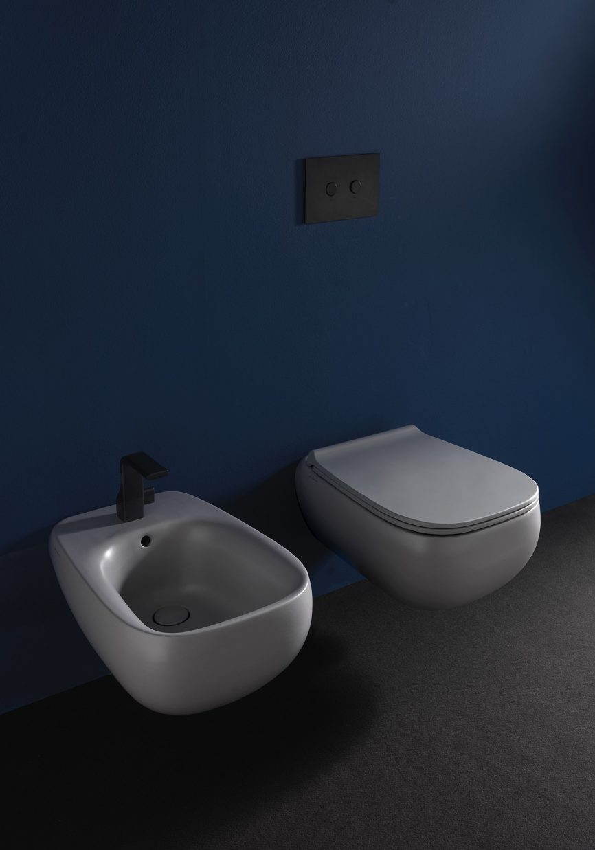 Flaminia Fluo Goclean Wall-hung wc cenere matt