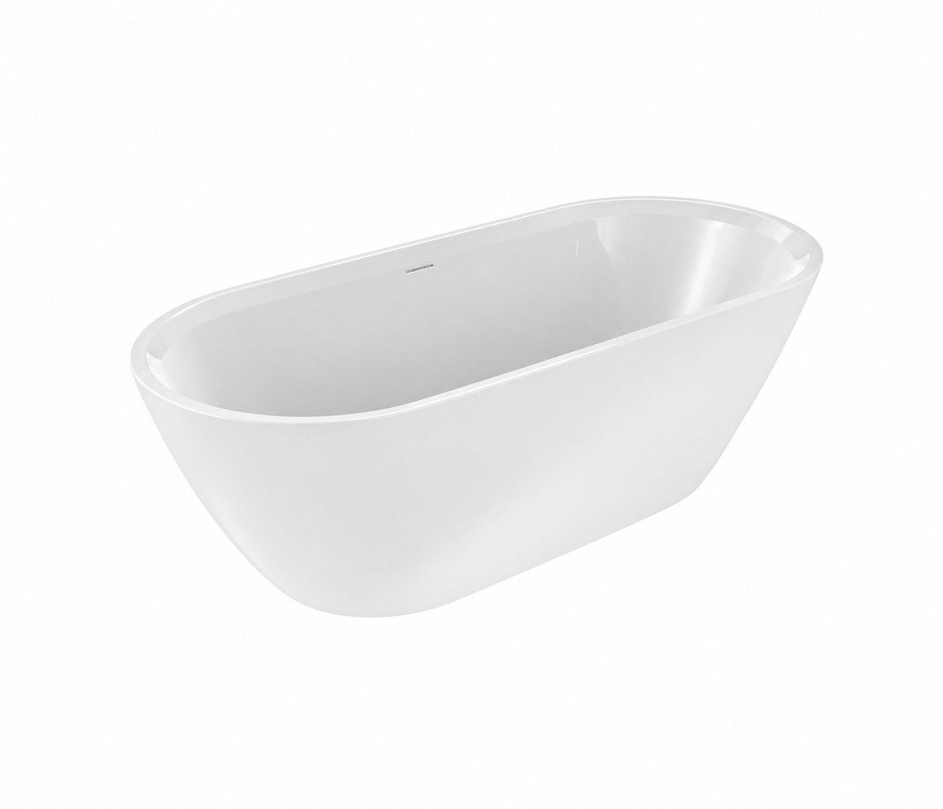 Riho Inspire Acrylic freestanding bathtub 180x80x60 cm glossy white