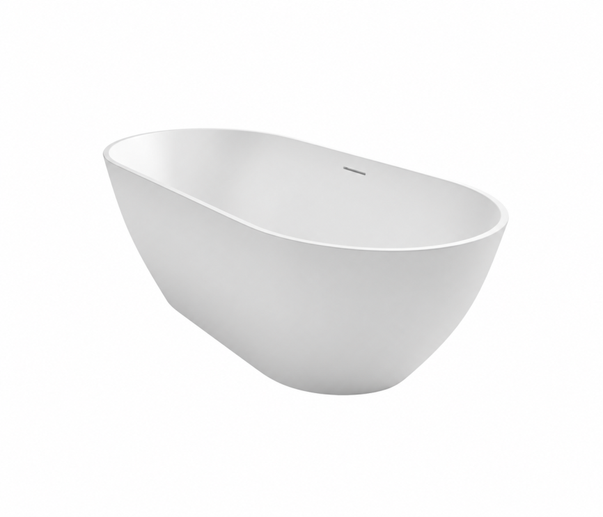 Riho Bilbao Solid surface freestanding bathtub 170x80x55.5 cm anthracite matt