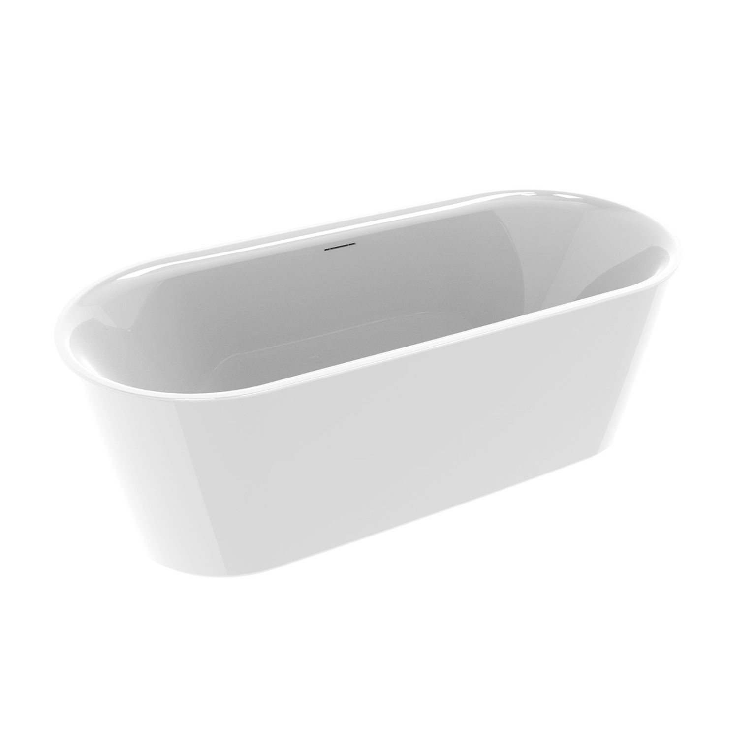 Riho Modesty Acrylic freestanding bathtub 170x76x59 cm glossy white