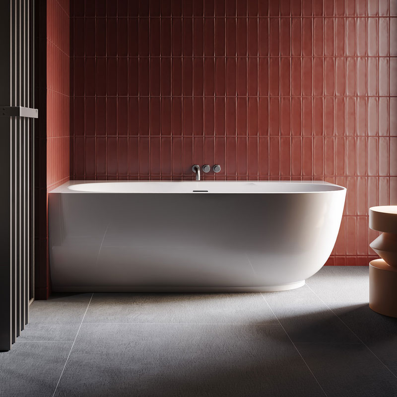 Riho Phatos Corner acrylic bathtub 170x80x58.5 cm glossy white