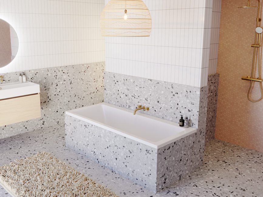 Riho Lusso Built-in bathtub 160x70x47 cm glossy white