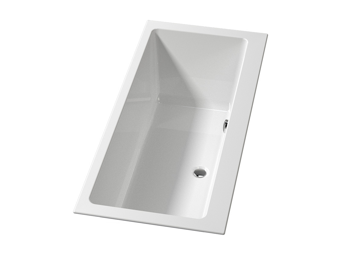 Riho Lugo Built-in bathtub 180x80x47.5 cm glossy white
