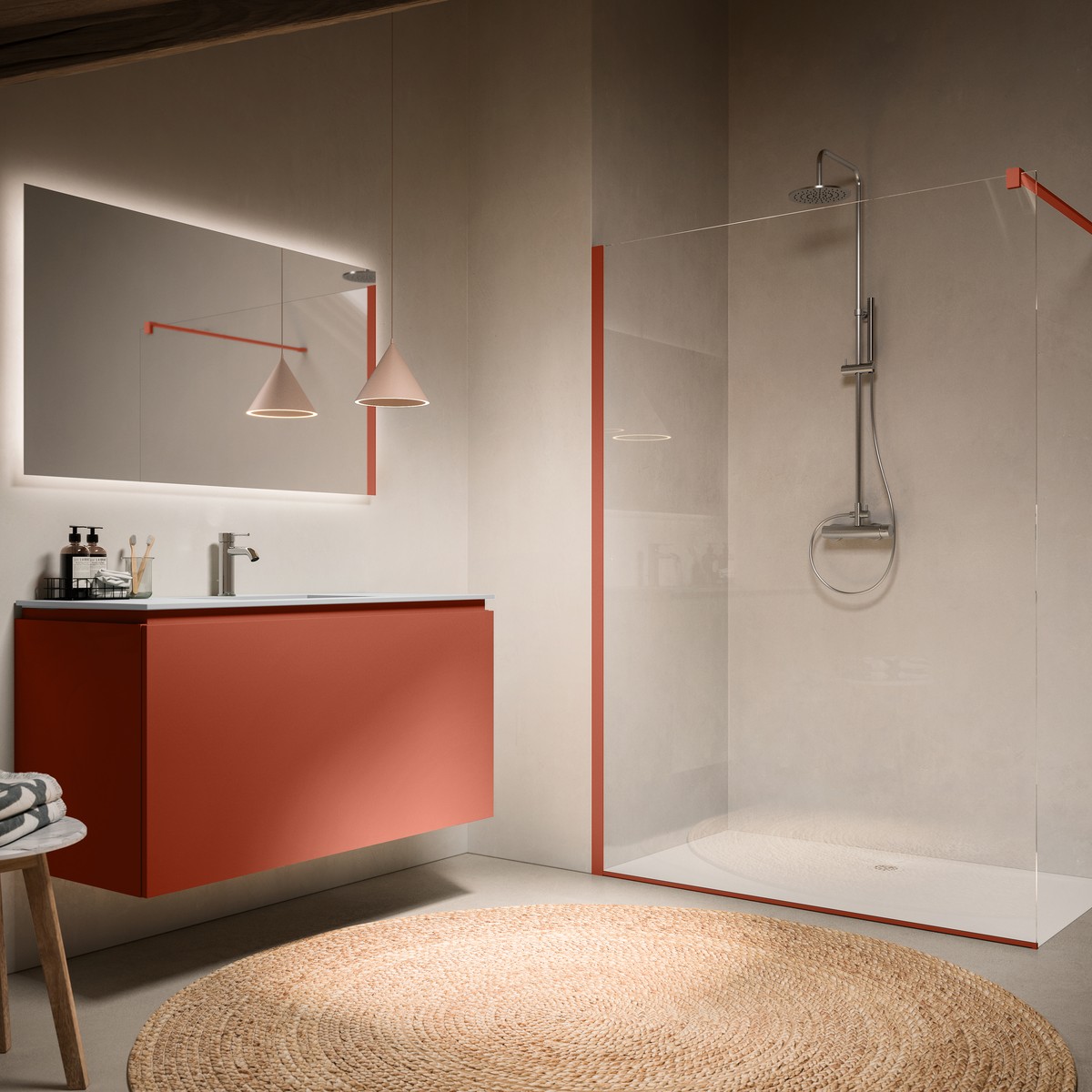 Ronal Bathrooms Easy Walk-in terracota 80x200 cm