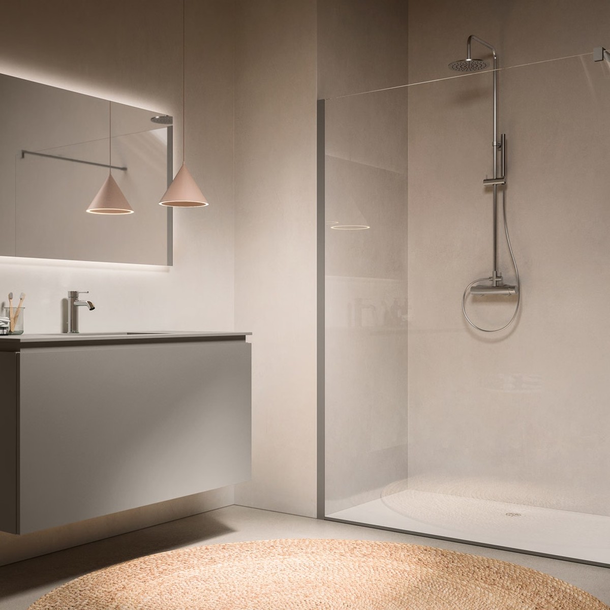 Ronal Bathrooms Easy Walk-in grigio ardesia