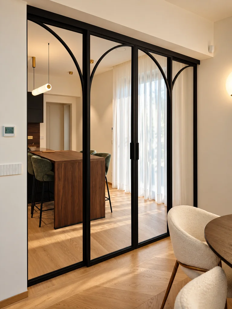 TemoCraft — Arched Refined Arched Glass Partition-3