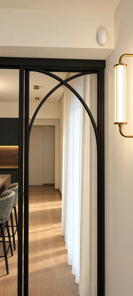 TemoCraft — Arched glass partition, refined interior-5