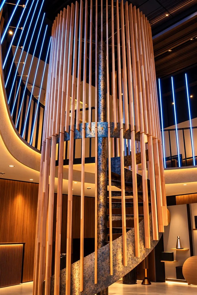TemoCraft — Patinated Sculptural spiral audio showroom-3