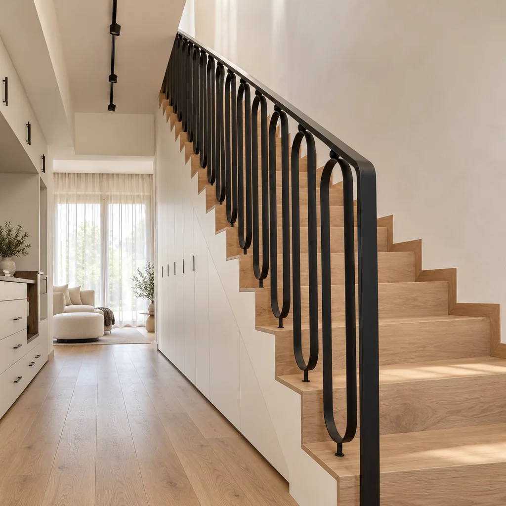 TemoCraft — ST Quiet Luxury with Sculptural Black Railing-1