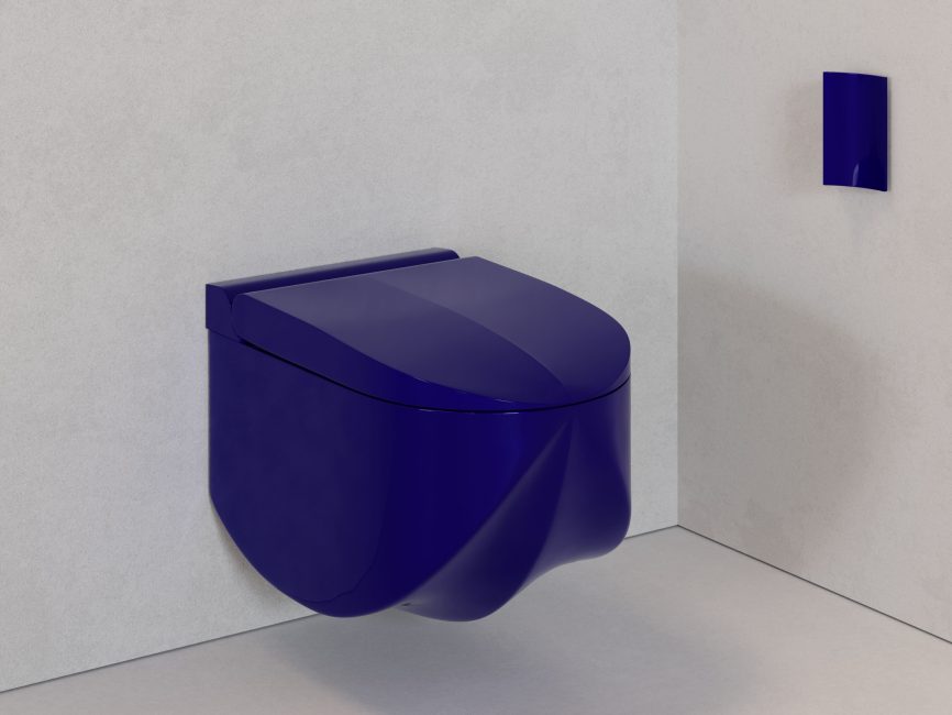 Trone Altesse Wall-hung smart toilet blue