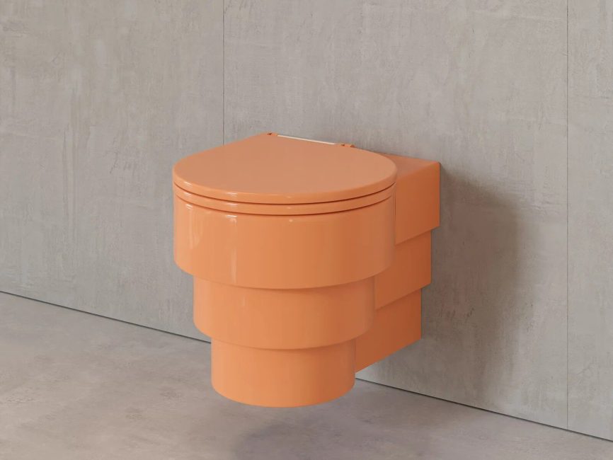 Trone Callipyge Wall-hung toilet peach