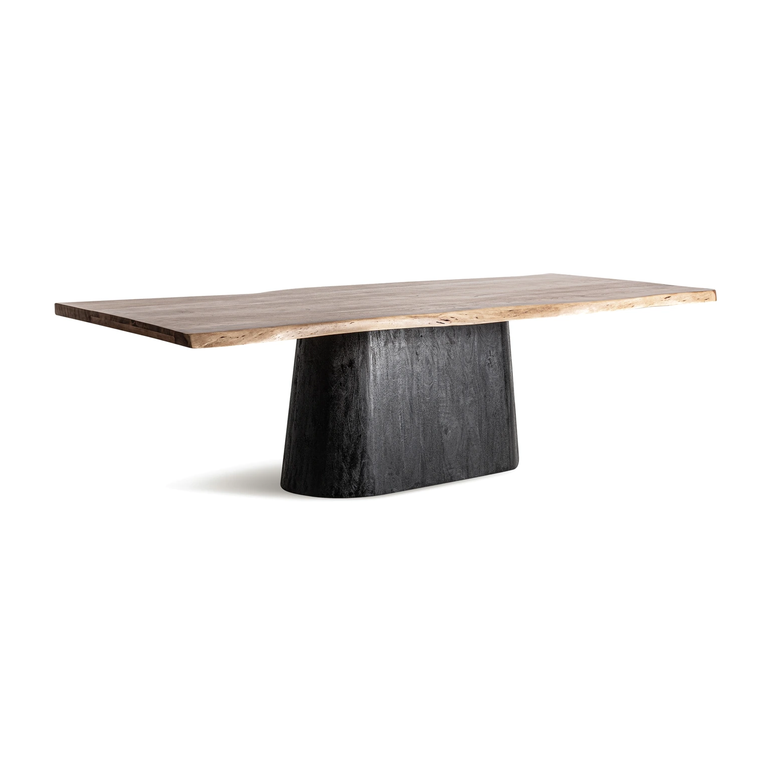 VICAL Knaith Black mango wood with brown acacia dining table 260x105x76 cm