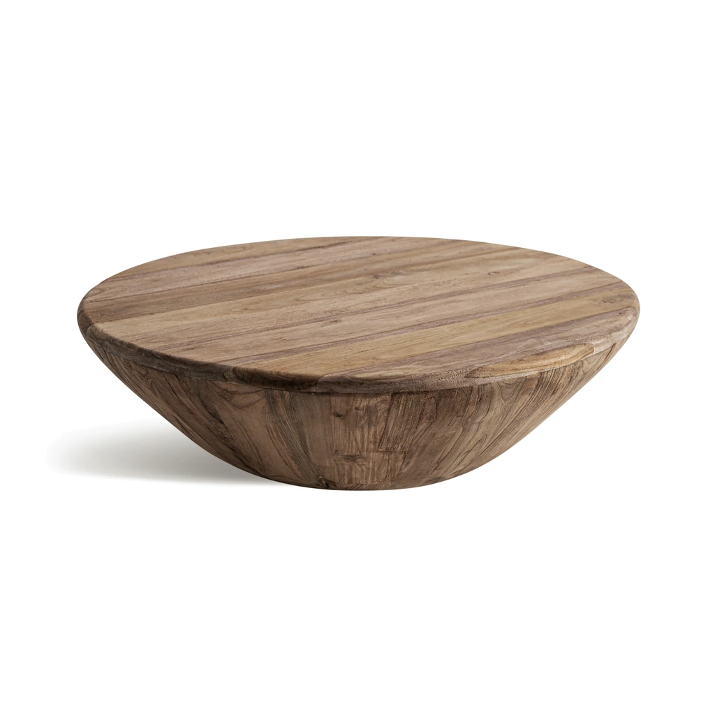 VICAL Erloy Teak wood side table 80x80x24 cm