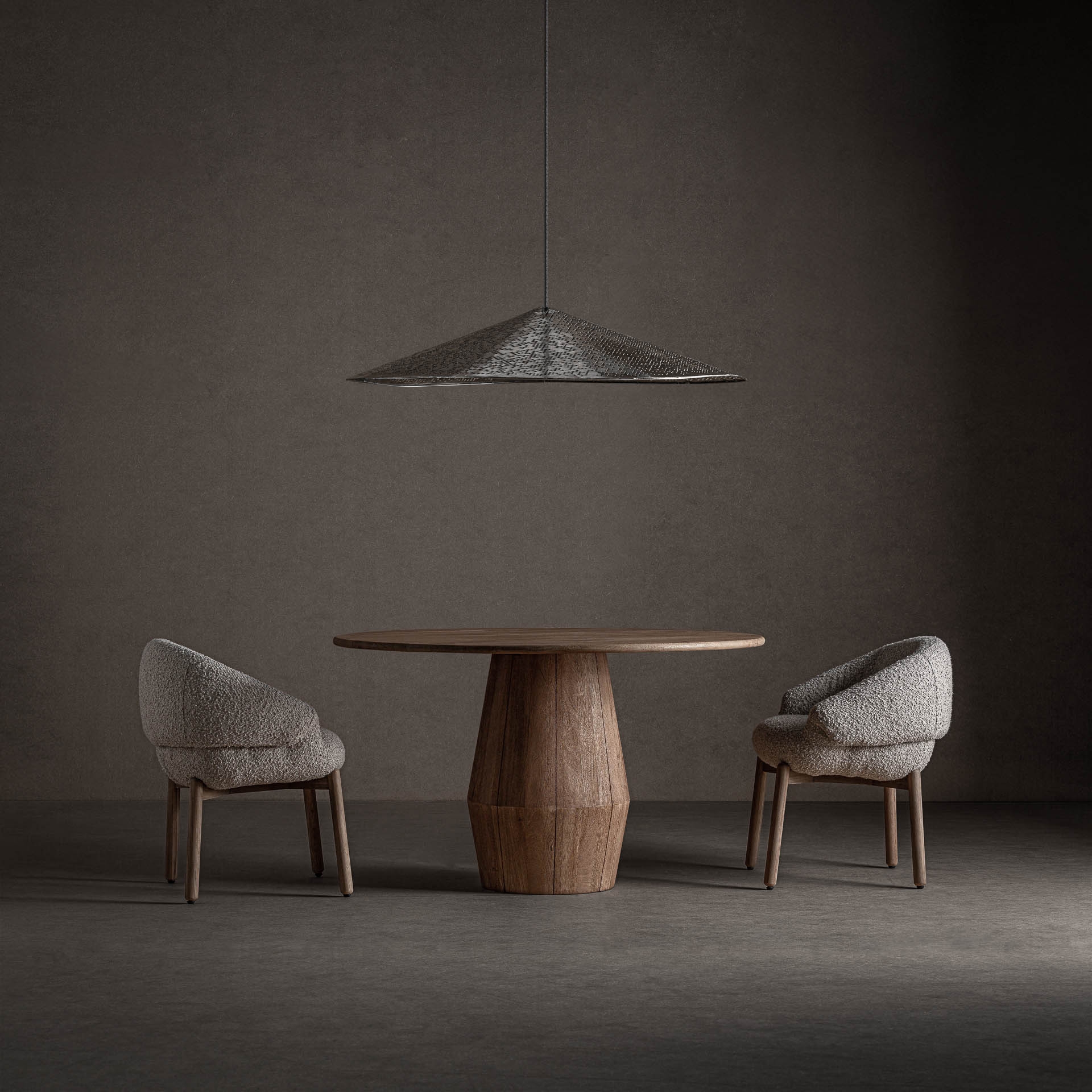 VICAL Jacquard Dining table 130x130x75 cm