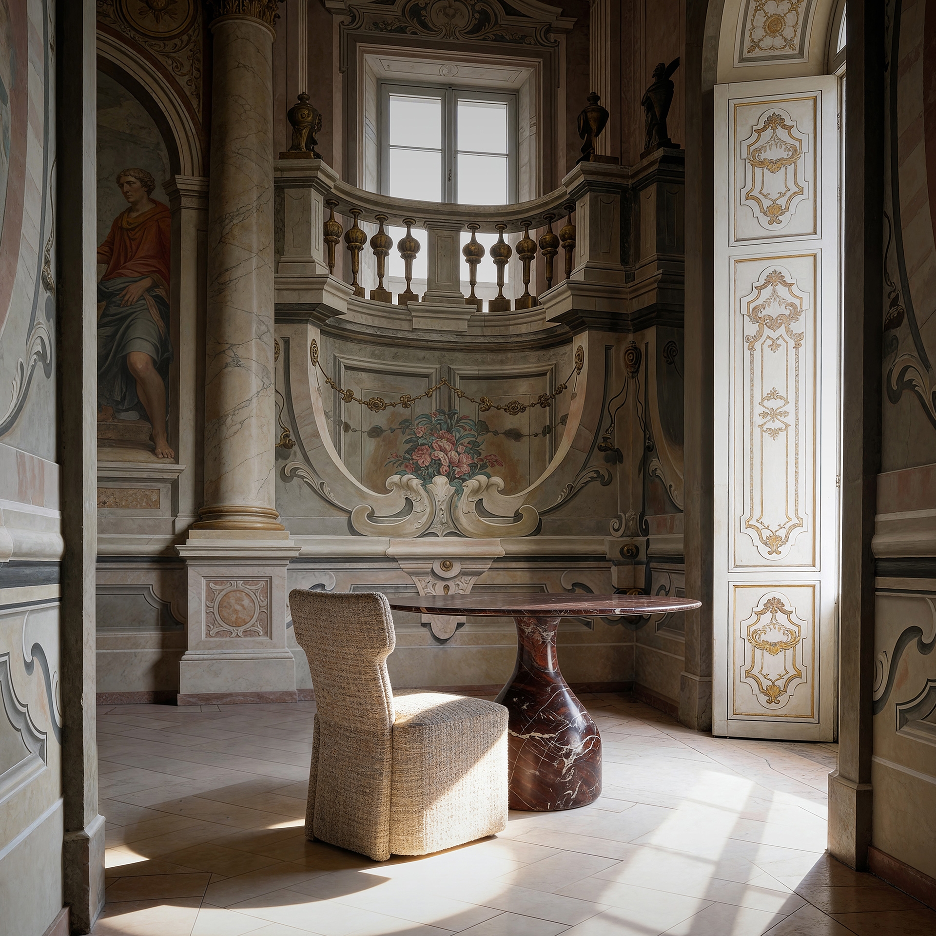 VICAL Bourg Marble dining table 140x140x75 cm