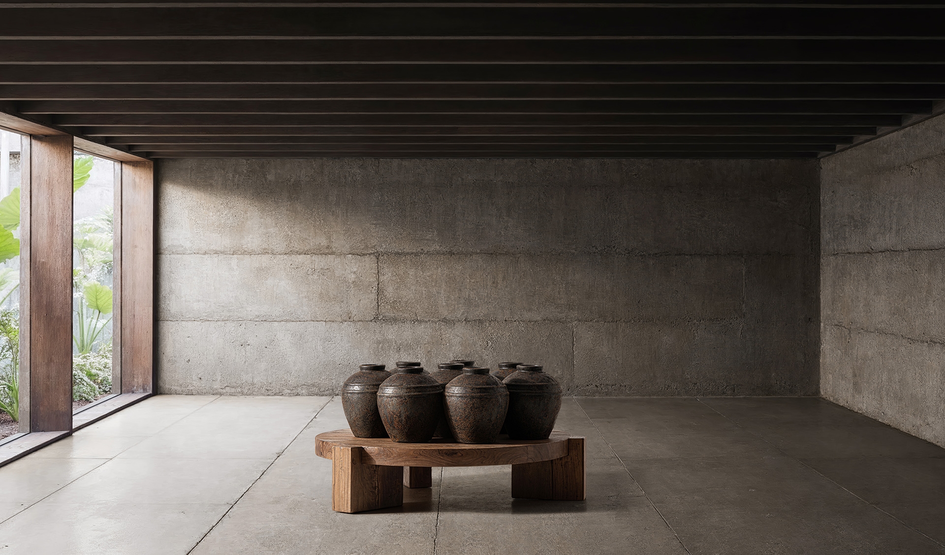 VICAL Brutalist Coffee table 127x133x30 cm