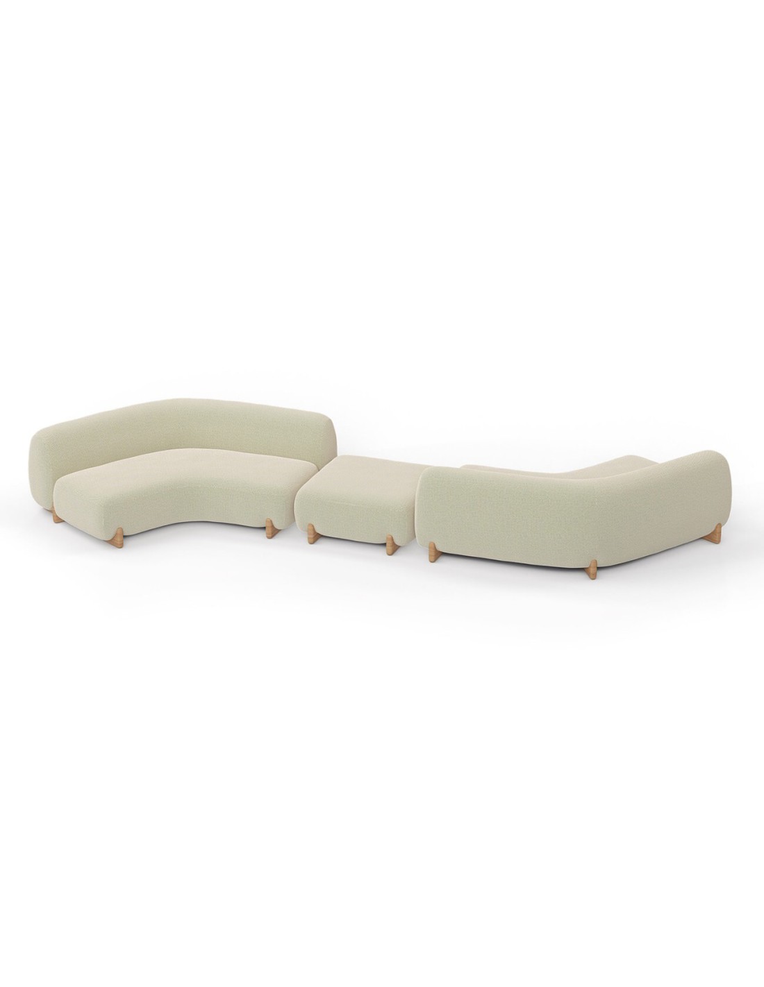 VONDOM Milos Modular sofa 440x139x63 cm & 87x87x37 cm