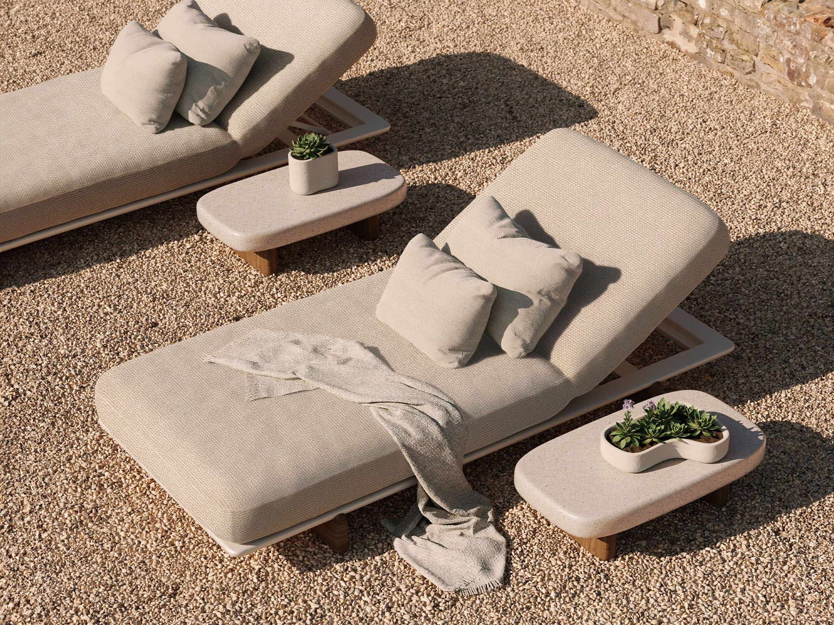 VONDOM Milos Sun lounger 80x200x36 cm