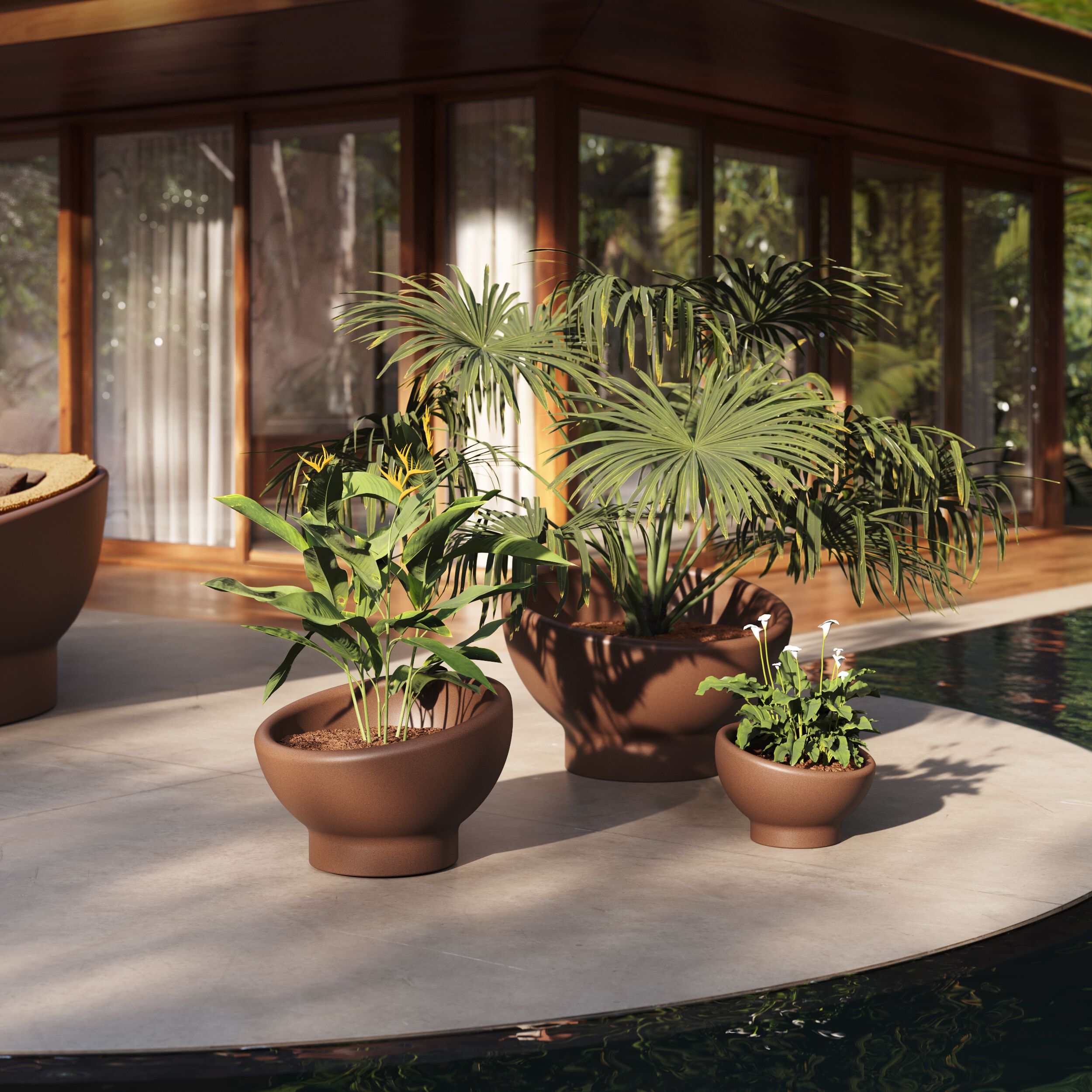 VONDOM Luna Round planter 60x59,4x41 cm