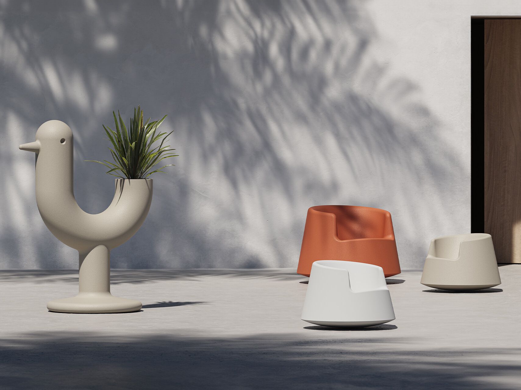 VONDOM Peacock Pot self watering 117x75x150 cm