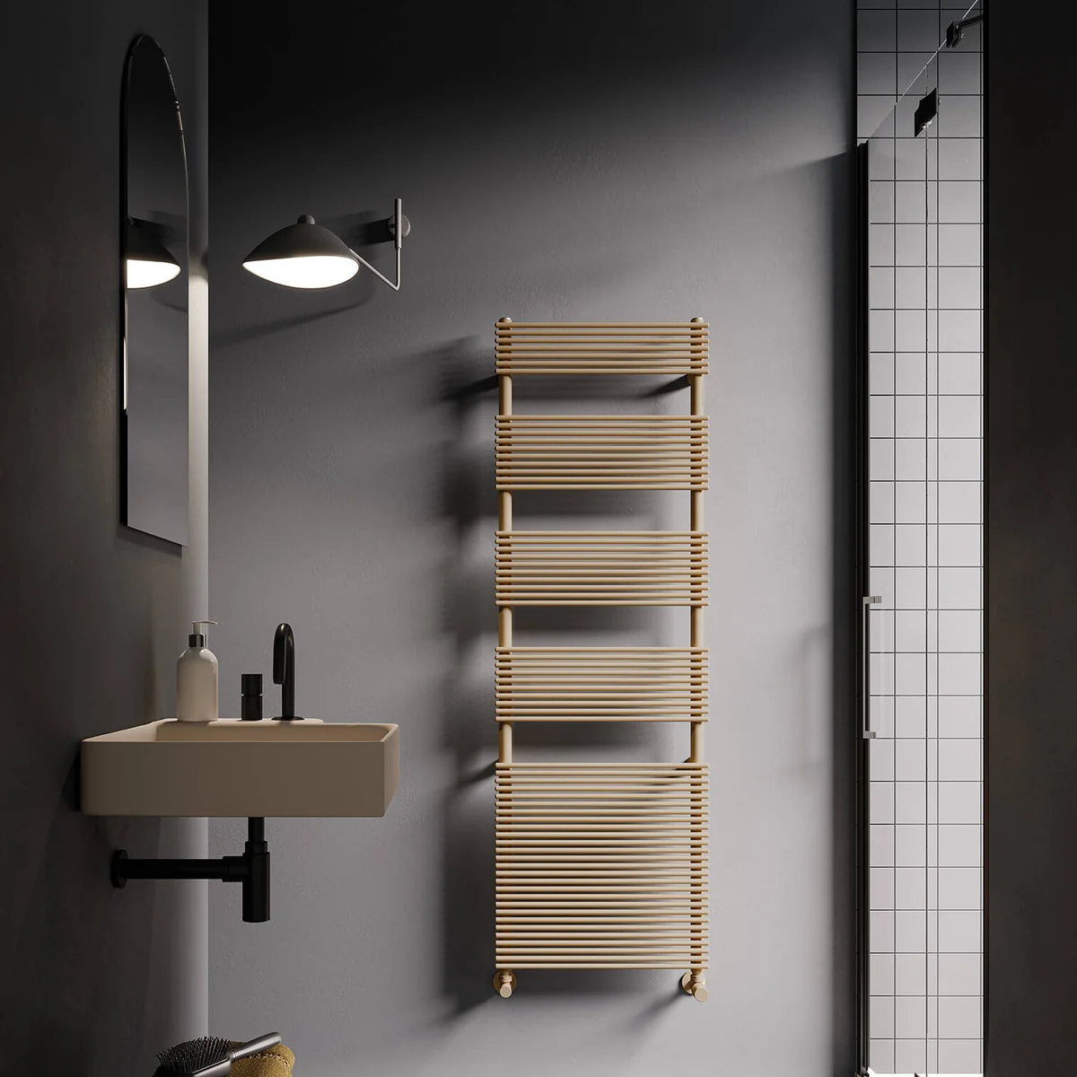 Irsap Arpa 12_B Steel towel radiator 1526x550 mm Beige