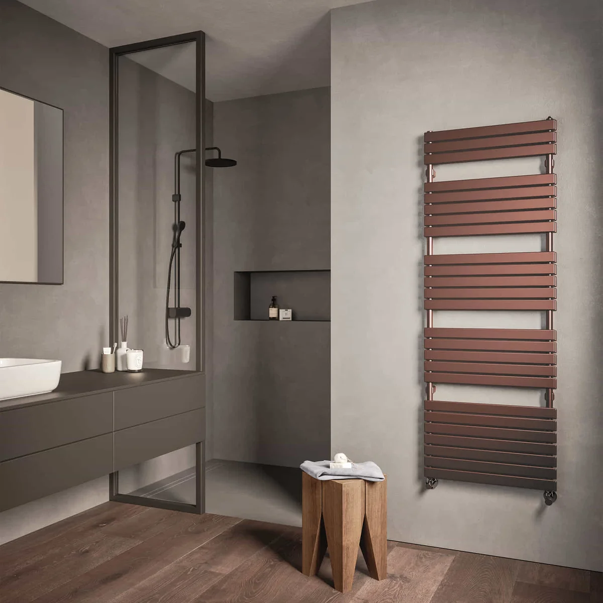 Irsap Xilo 2 Steel towel radiator 1744x606 mm Brown