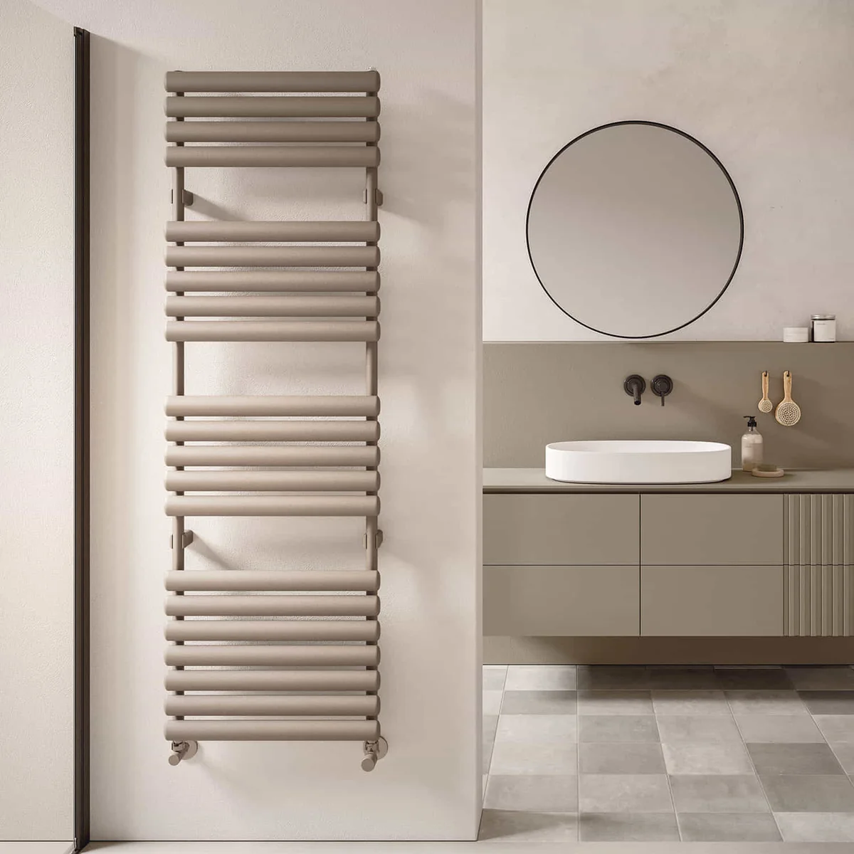 Irsap Ellipsis_B Steel towel radiator 1620x600 mm Sunstone