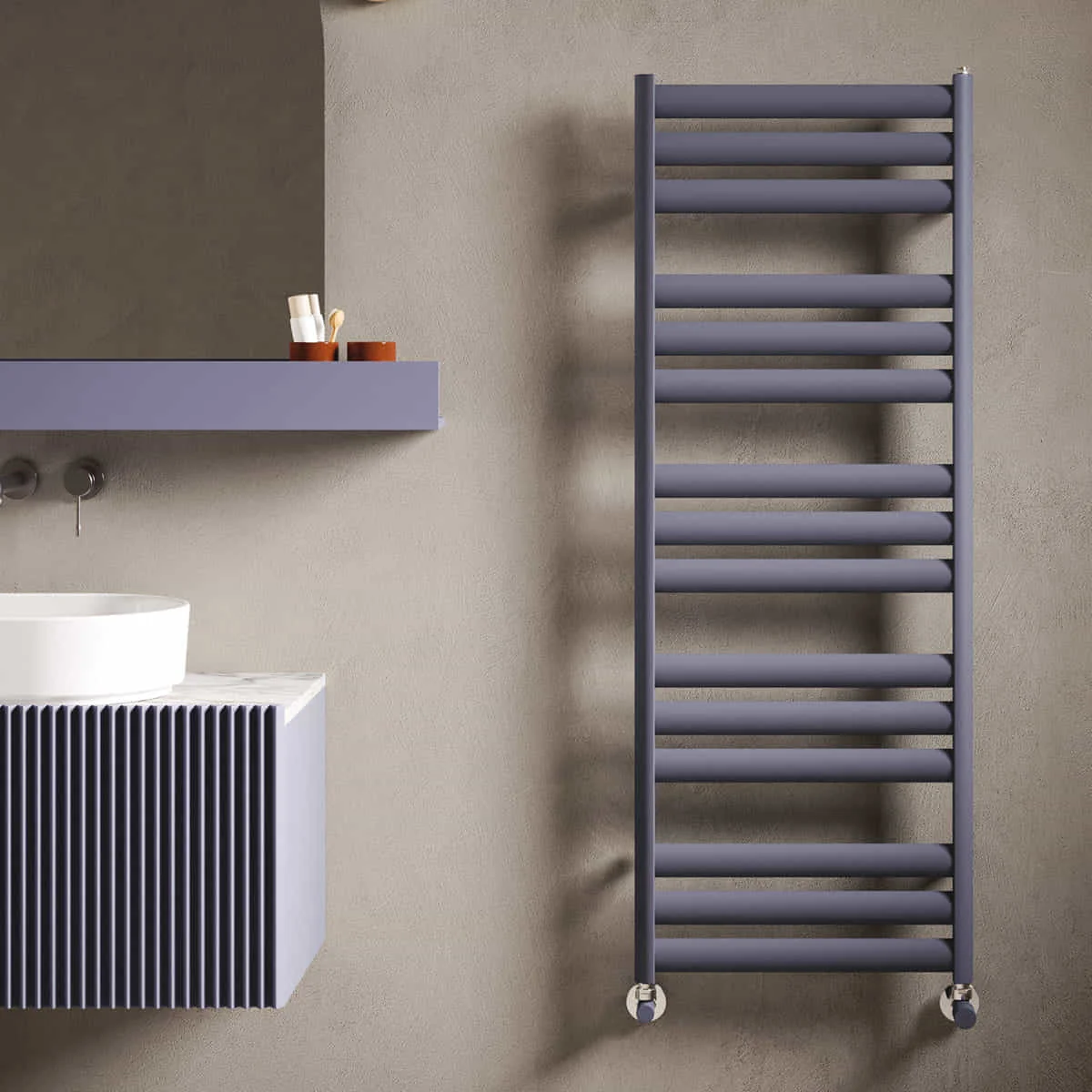 Irsap Marea Steel towel radiator 1340x500 mm Matt blue dove