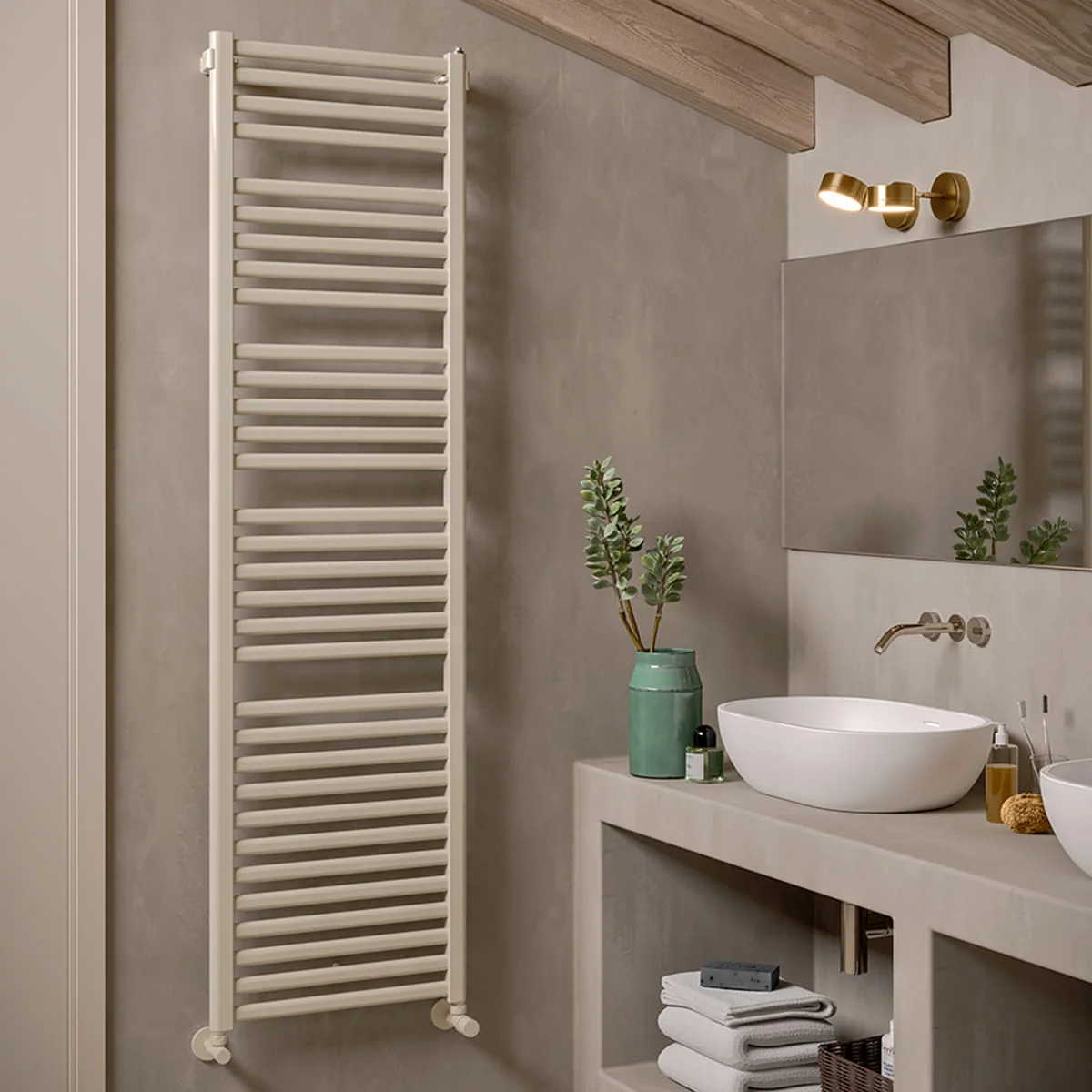 Irsap Pareo Steel towel radiator 1800x500 mm Ivory