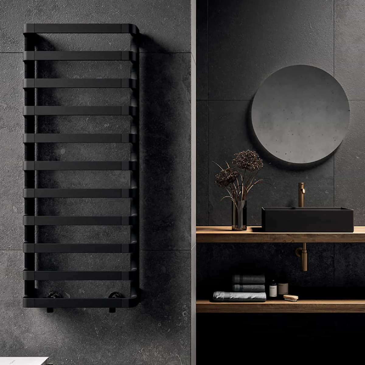 Irsap Step_B Steel towel radiator 1240x600 mm Satin black