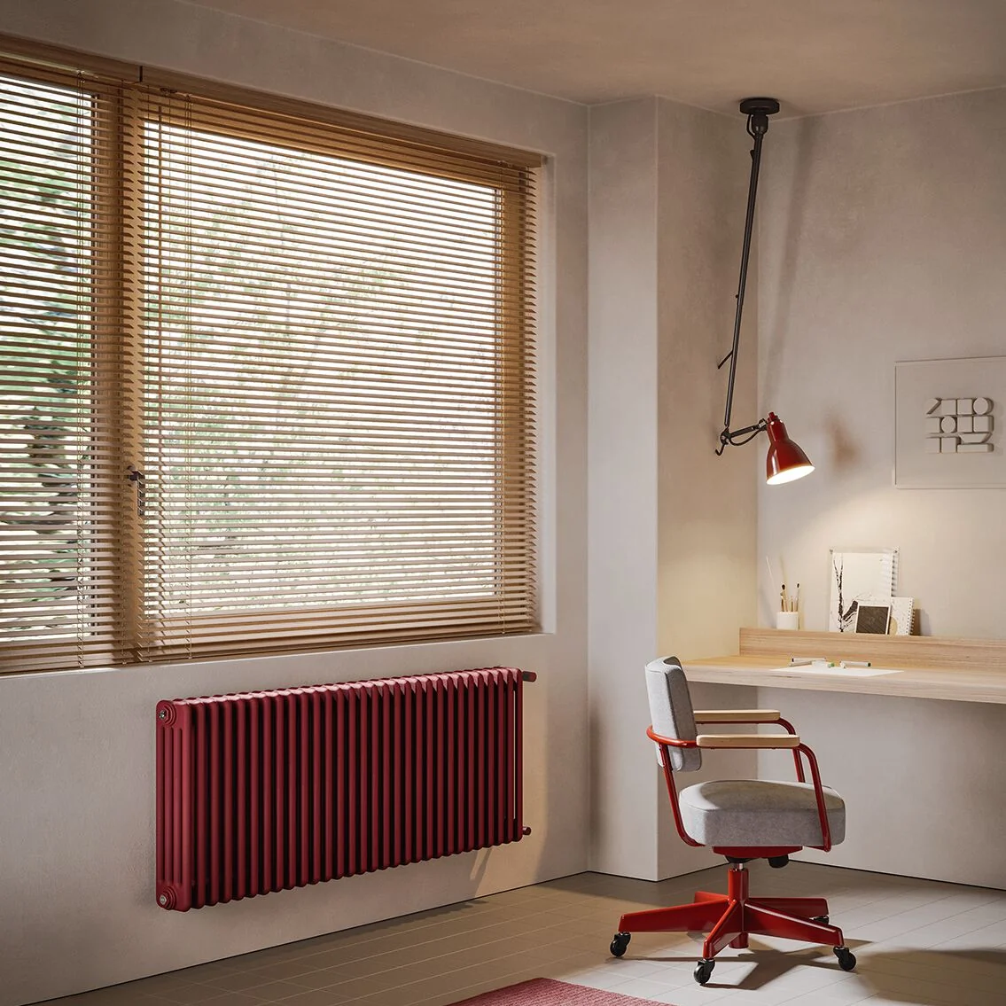 Irsap Tesi 4 Steel radiator 565x1350 mm Flame red