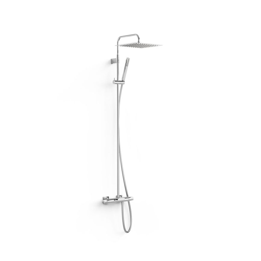 Tres Griferia Over-wall thermostatic shower mixer 3-way chrome
